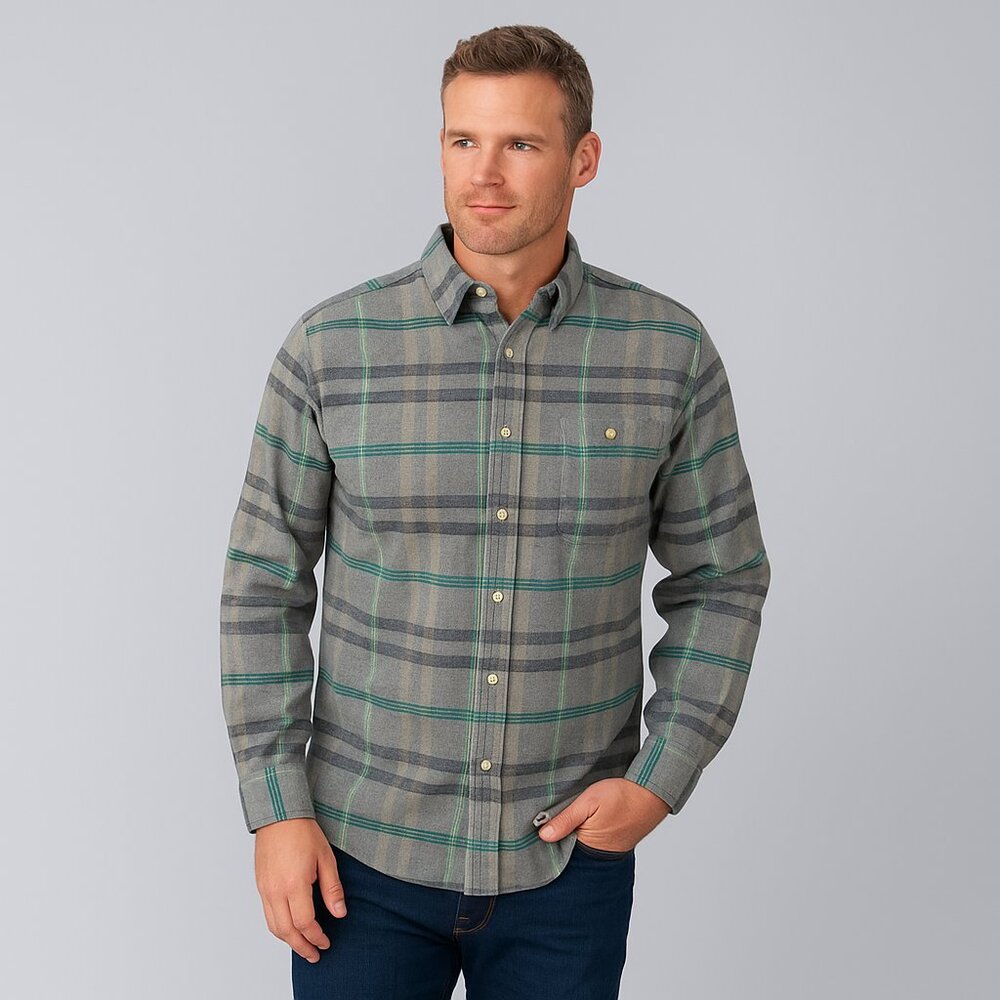 Vintage 70s Men’s Levis Long Sleeve Button Up Shirt Size XL Plaid 100% Cotton